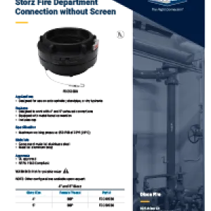 Storz Fire Department Connection without Screen