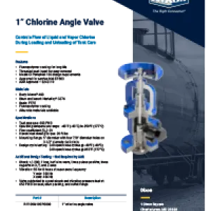 1” Chlorine Angle Valve