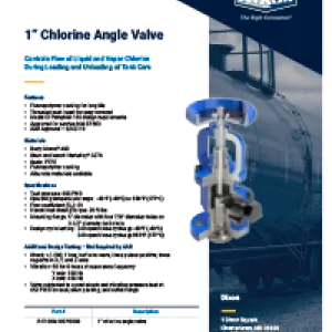 1" Chlorine Angle Valve