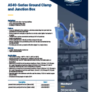 A540-Series Ground Clamp and Junction Box Flyer