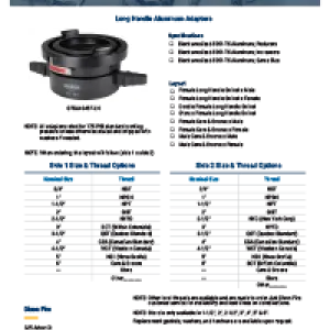 Fire Submittal Sheet- Long Handle Aluminum Adapter