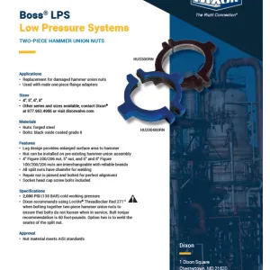Boss LPS Two-Piece Hammer Union Nuts