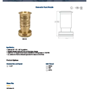 Dixon® Fire Submittal Sheet- Domestic Rack Nozzle