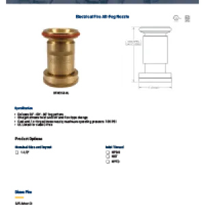 Electrical Fire All-Fog Nozzle