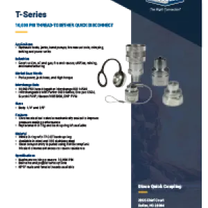 T-Series Hydraulic Quick Disconnects