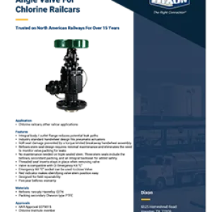 Angle Valve for Chlorine Railcars