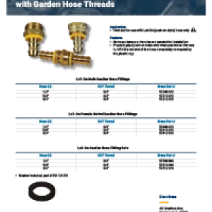 Lok-On Hose Fittings with Garden Hose Threads