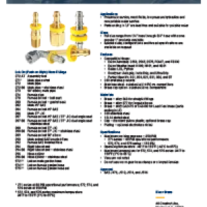 Push-Lock Hose Fittings Data Sheet