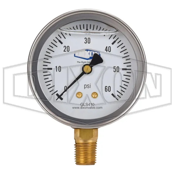 Liquid Filled Lower Mount Stainless Case Gauge