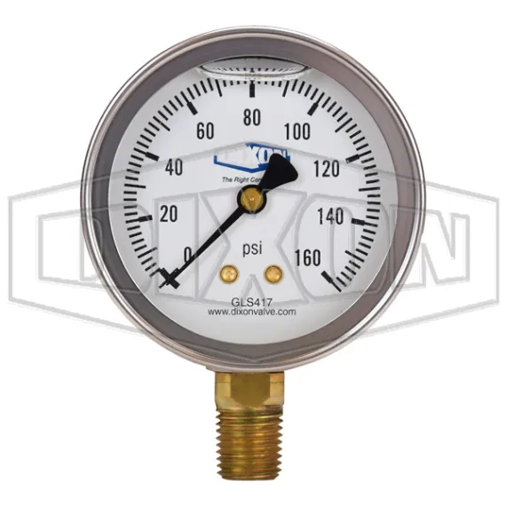 Liquid Filled Lower Mount Stainless Case Gauge