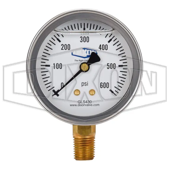Liquid Filled Lower Mount Stainless Case Gauge