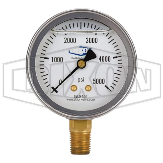 Liquid Filled Lower Mount Stainless Case Gauge