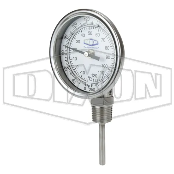 Model 31 Bi-Metal Bottom Connected 90° Angle 3" Face Thermometer