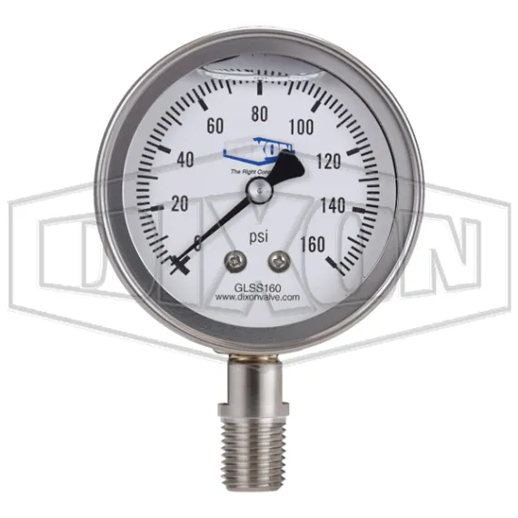 Stainless Liquid Filled Lower Mount Gauge