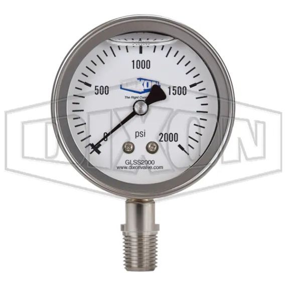Stainless Liquid Filled Lower Mount Gauge