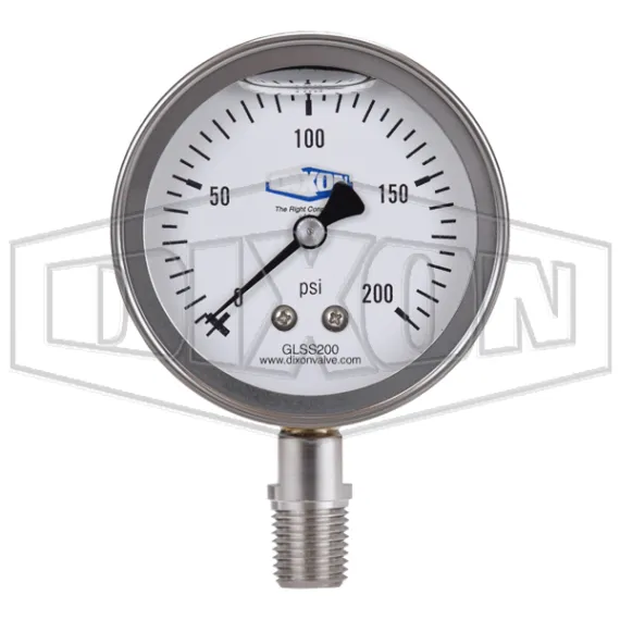 Stainless Liquid Filled Lower Mount Gauge