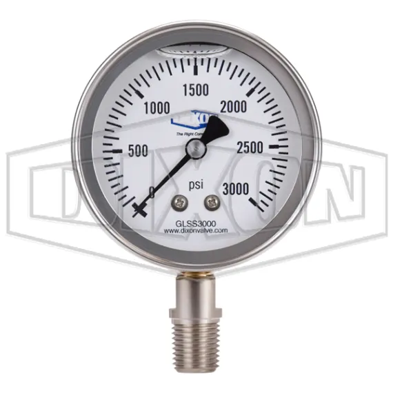 Stainless Liquid Filled Lower Mount Gauge