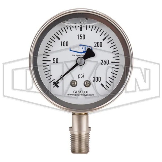 Stainless Liquid Filled Lower Mount Gauge