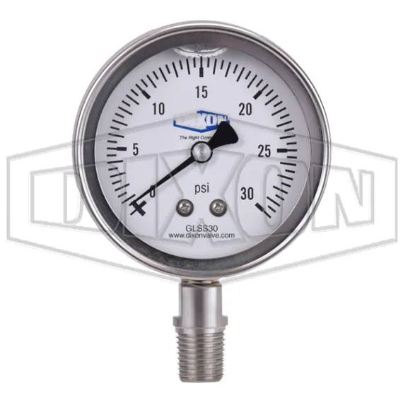 Stainless Liquid Filled Lower Mount Gauge