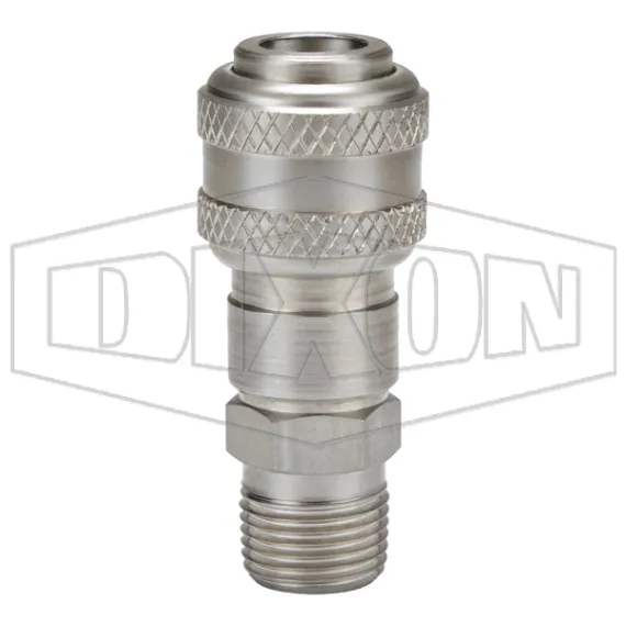 D-Series Pneumatic Automatic Male Threaded Coupler