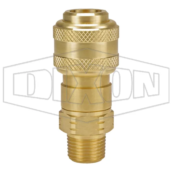 D-Series Pneumatic Automatic Male Threaded Coupler