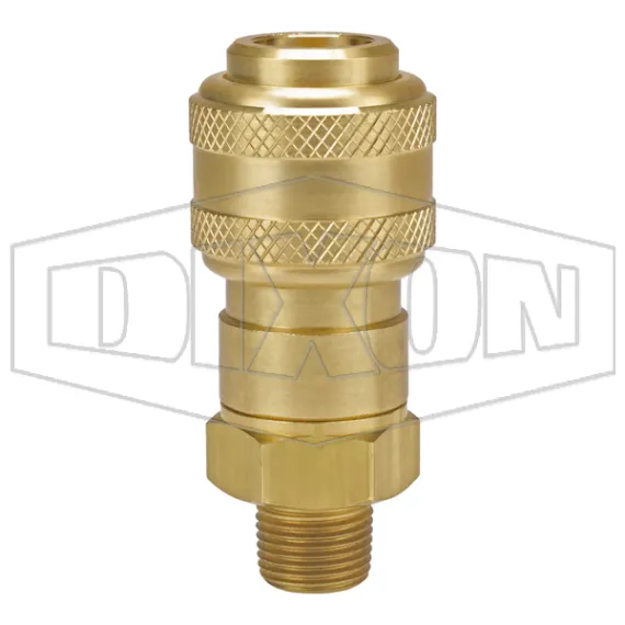 D-Series Pneumatic Automatic Male Threaded Coupler