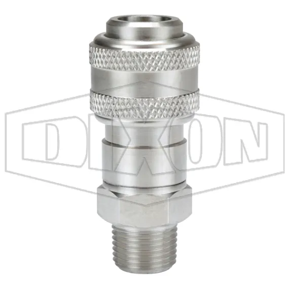 D-Series Pneumatic Automatic Male Threaded Coupler
