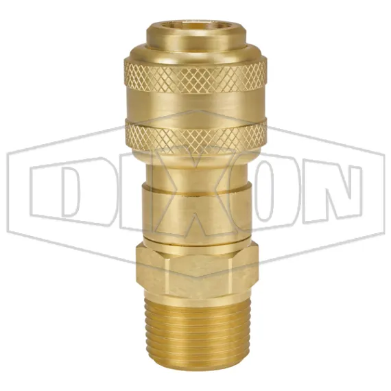 D-Series Pneumatic Automatic Male Threaded Coupler