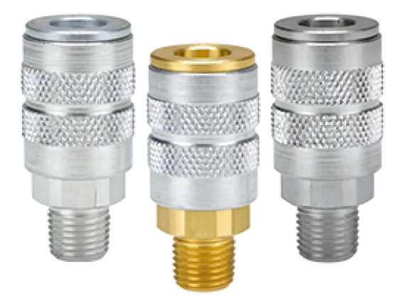 F-Series Pneumatic Manual Male Threaded Coupler