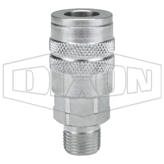 F-Series Pneumatic Manual Male Threaded Coupler
