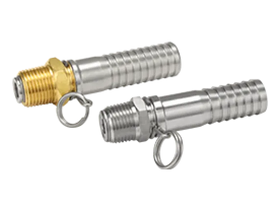 Straight Swivel x Hose Shank Connector for Spray Gun