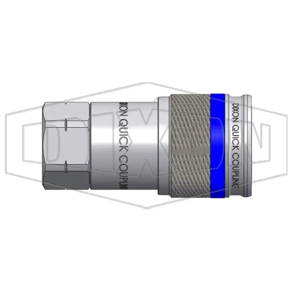 HTZ-Series Correct Connect® Flush Face Female Threaded Coupler CAD