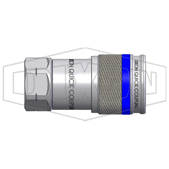 HTZ-Series Correct Connect® Flush Face Female Threaded Coupler CAD