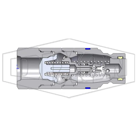HTE-Series Correct Connect® Under Pressure Flush Face Female Plug CAD 