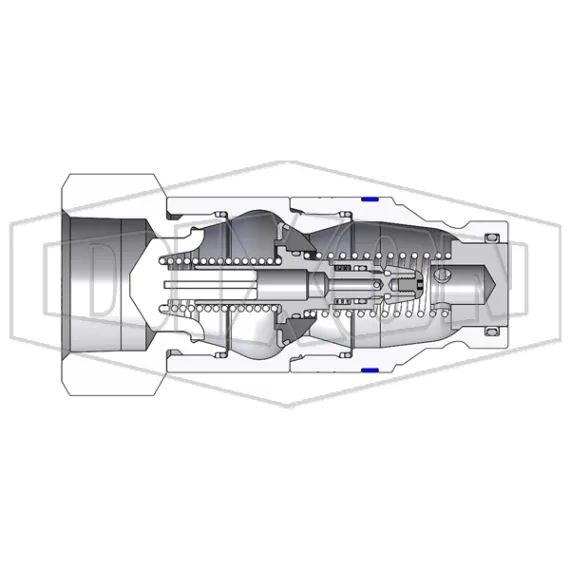 HTE-Series Correct Connect® Under Pressure Flush Face Female Plug CAD 