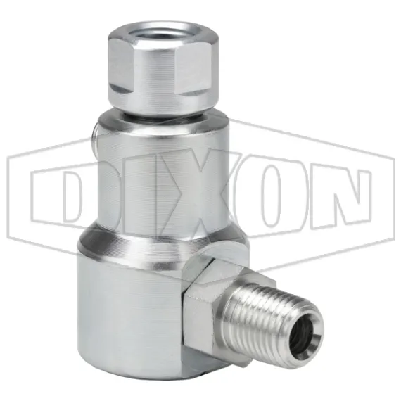 Super Swivels® Female NPT x Male NPTF 90° Elbow Inline Swivel