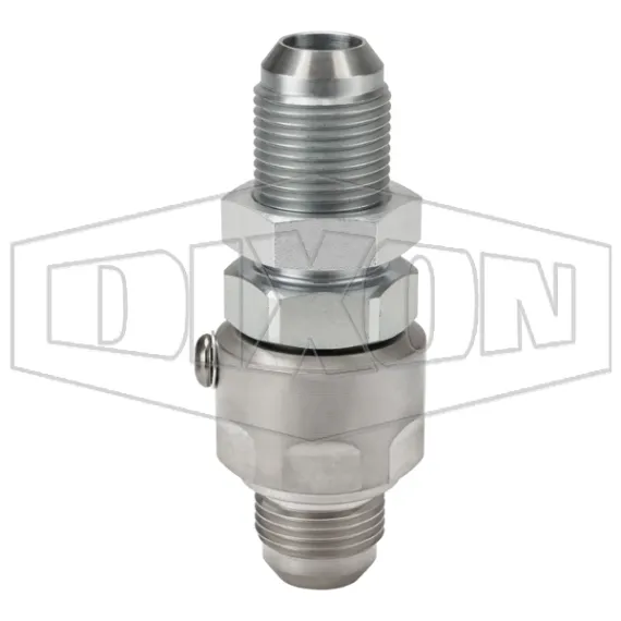 Super Swivels® Male JIC 37° Bulkhead x Male JIC 37° Inline Swivel