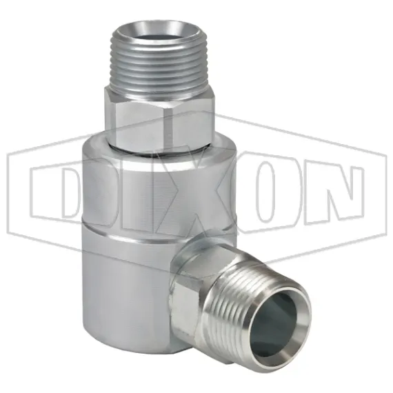 Super Swivels® Male NPTF x Male NPTF 90° Elbow Inline Swivel