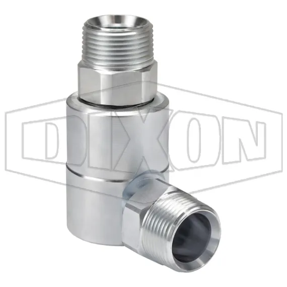 Super Swivels® Male NPTF x Male NPTF 90° Elbow Inline Swivel