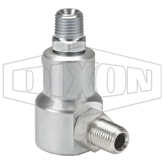 Super Swivels® Male NPTF x Male NPTF 90° Elbow Inline Swivel