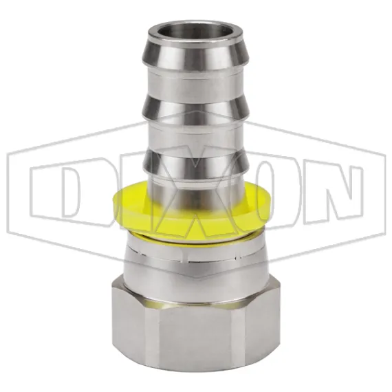 Female 37° JIC Swivel x Push-on Hose Barb