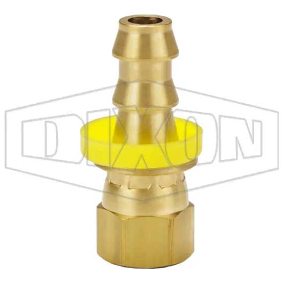 Female 45°SAE/37°JIC Swivel x Push-on Hose Barb