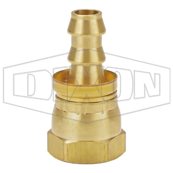 Female 45°SAE/37°JIC Swivel x Push-on Hose Barb
