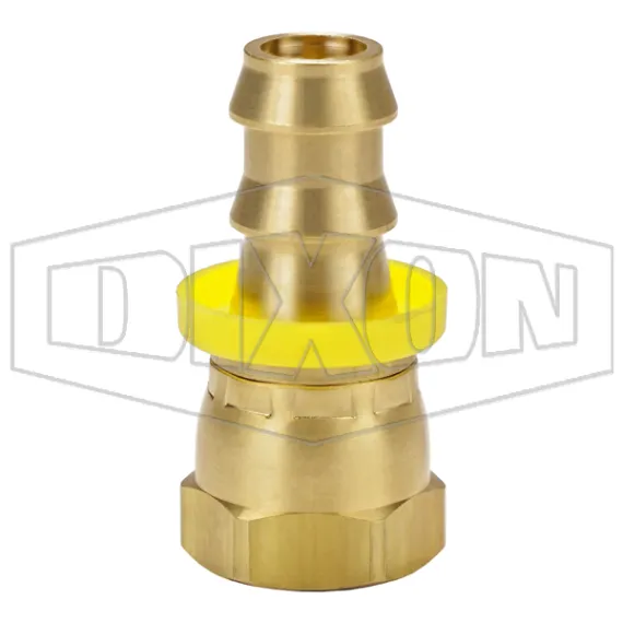 Female 45°SAE/37°JIC Swivel x Push-on Hose Barb