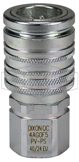 AG-Series Agricultural Push-Pull Poppet Valve Female Threaded Coupler