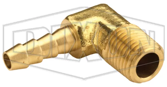 Male NPTF x Hose Barb 90° Elbow
