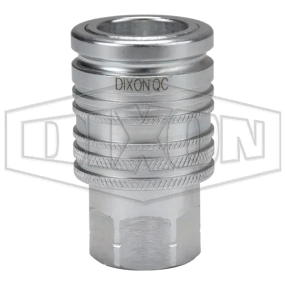 AG-Series Agricultural Push-Pull Poppet Valve Female Threaded Coupler