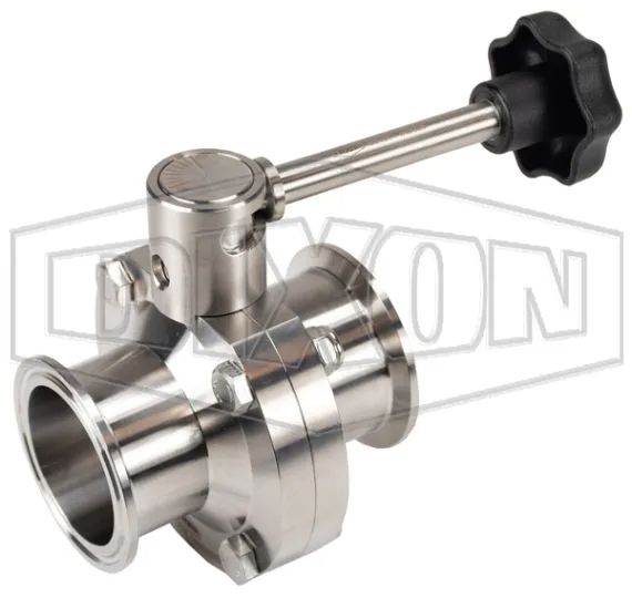 B5107-Series Butterfly Valve with Infinite Handle Clamp End