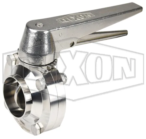 B5107-butterfly-weld-end-valve-with-trigger-handle-top-view