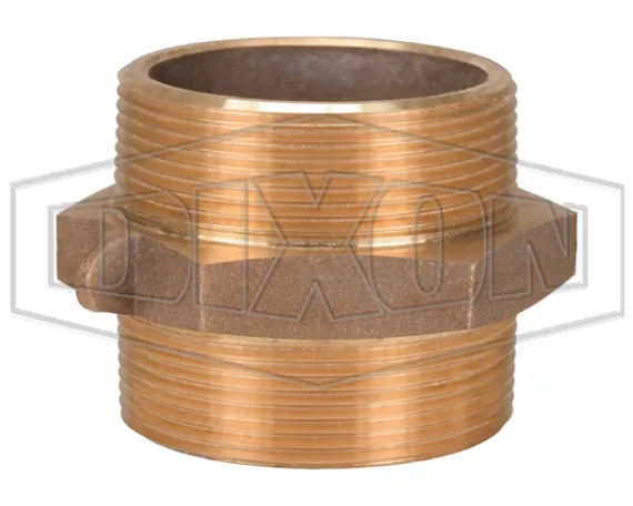 Double Male Hex Nipple Brass